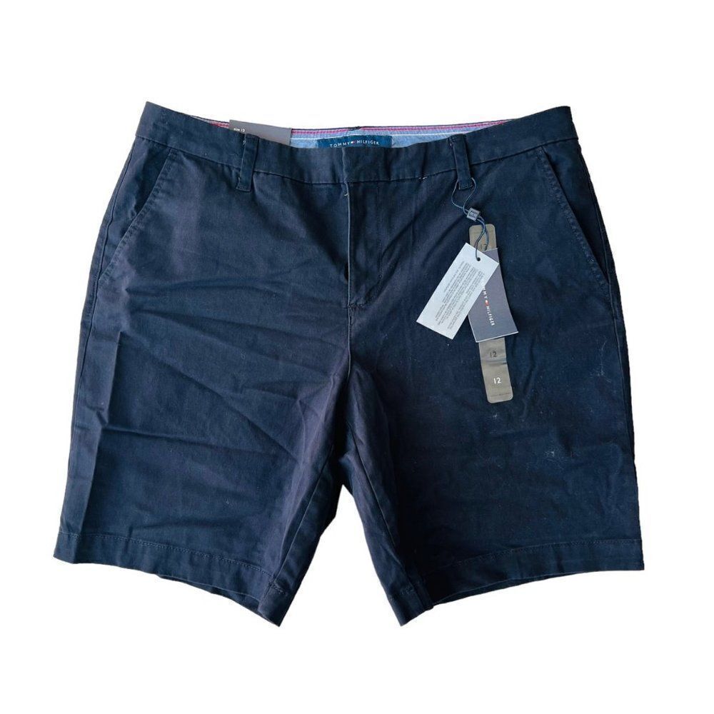 Tommy Hilfiger Hollywood 9" Shorts J8SW0236 Black Women's 12‎